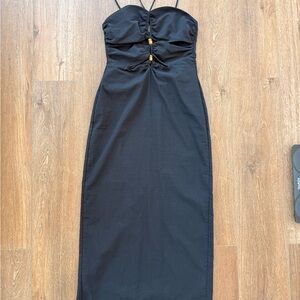 Zara black Spaghetti Strap Sheath Dress